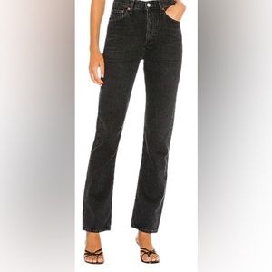 Agolde Lana black straight legs 25